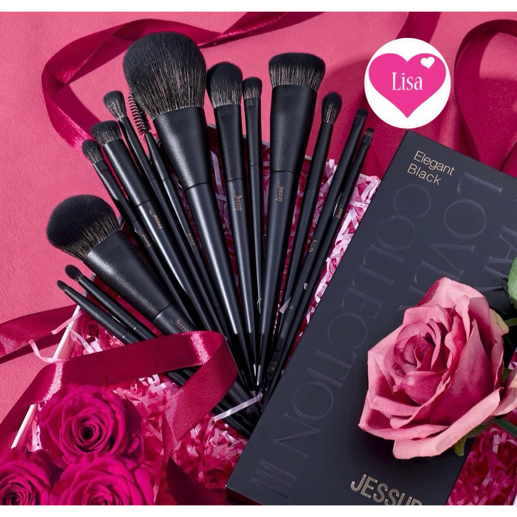 🖤 Bộ Cọ Trang Điểm JESSUP Elegant Black – 14 Cây