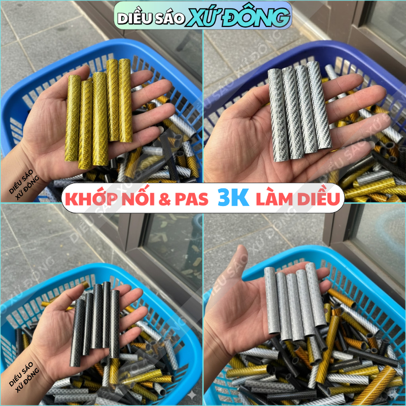 Pass 3K Bạch Kim, Vàng, Đen Làm Diều Lắp Ghép Làm Khớp Nối Diều Hàng Nét