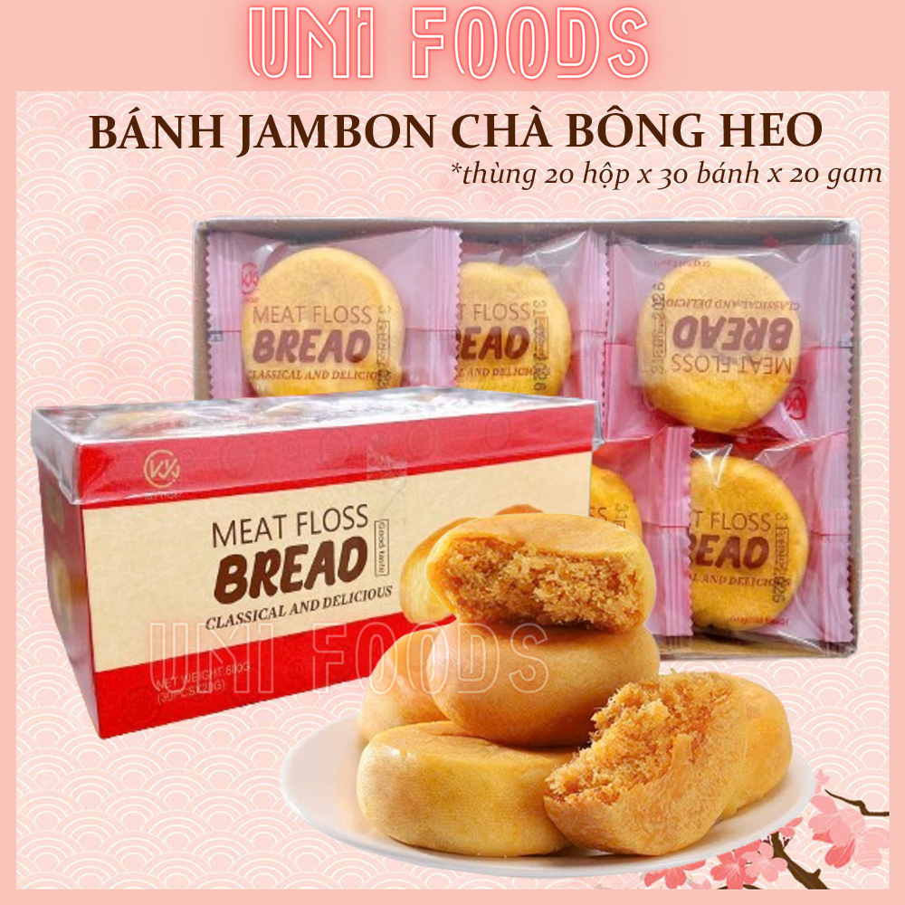 [HỘP 30 BÁNH] Bánh chà bông jambon trứng muối MEAT FLOSS BREAD