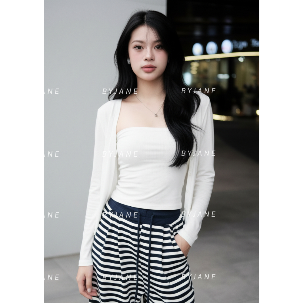 (XẢ KHO) Áo Khoác cardigan dáng dài trơn nhiều màu, áo khoác ngoài tay dài co dãn 4 chiều kiểu dáng bánh bèo BYJANE-901 | BigBuy360 - bigbuy360.vn