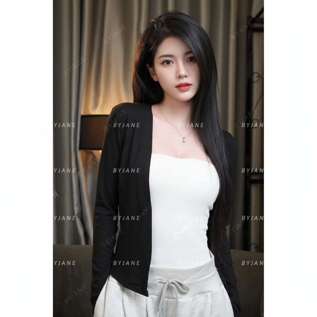 (XẢ KHO) Áo Khoác cardigan dáng dài trơn nhiều màu, áo khoác ngoài tay dài co dãn 4 chiều kiểu dáng bánh bèo BYJANE-901 | BigBuy360 - bigbuy360.vn