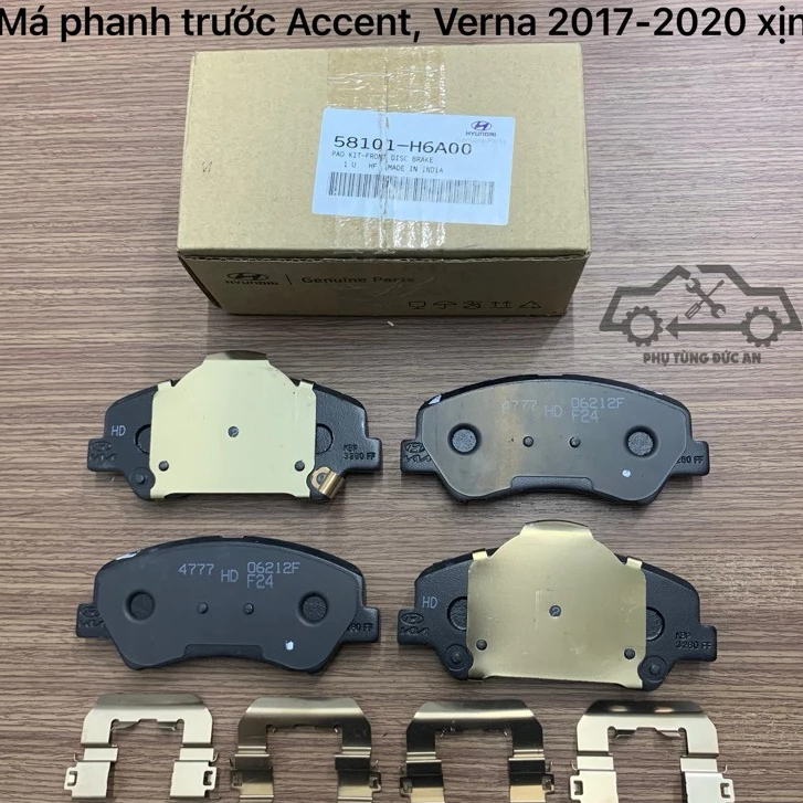Má phanh trước,sau Accent (11-22), Rio (15-22), K3 (12-16), Cerato (16-18) xịn Mã: 58101H6A00