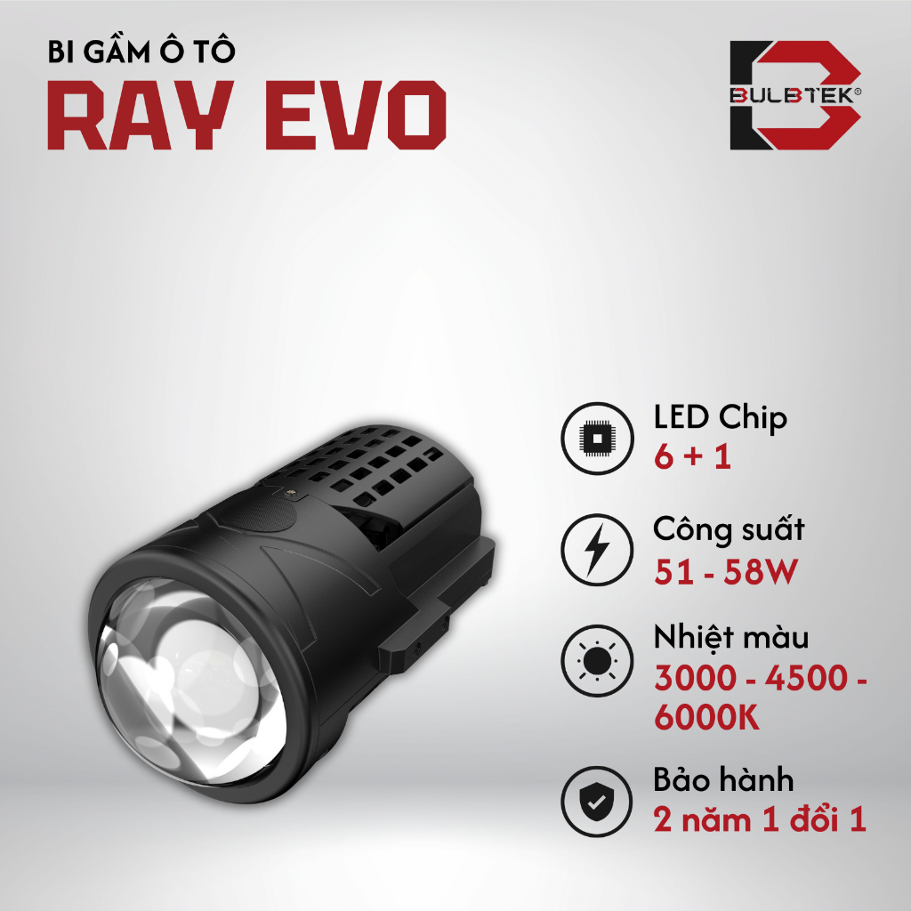BI GẦM Ô TÔ 2.0 RAY EVO BULBTEK