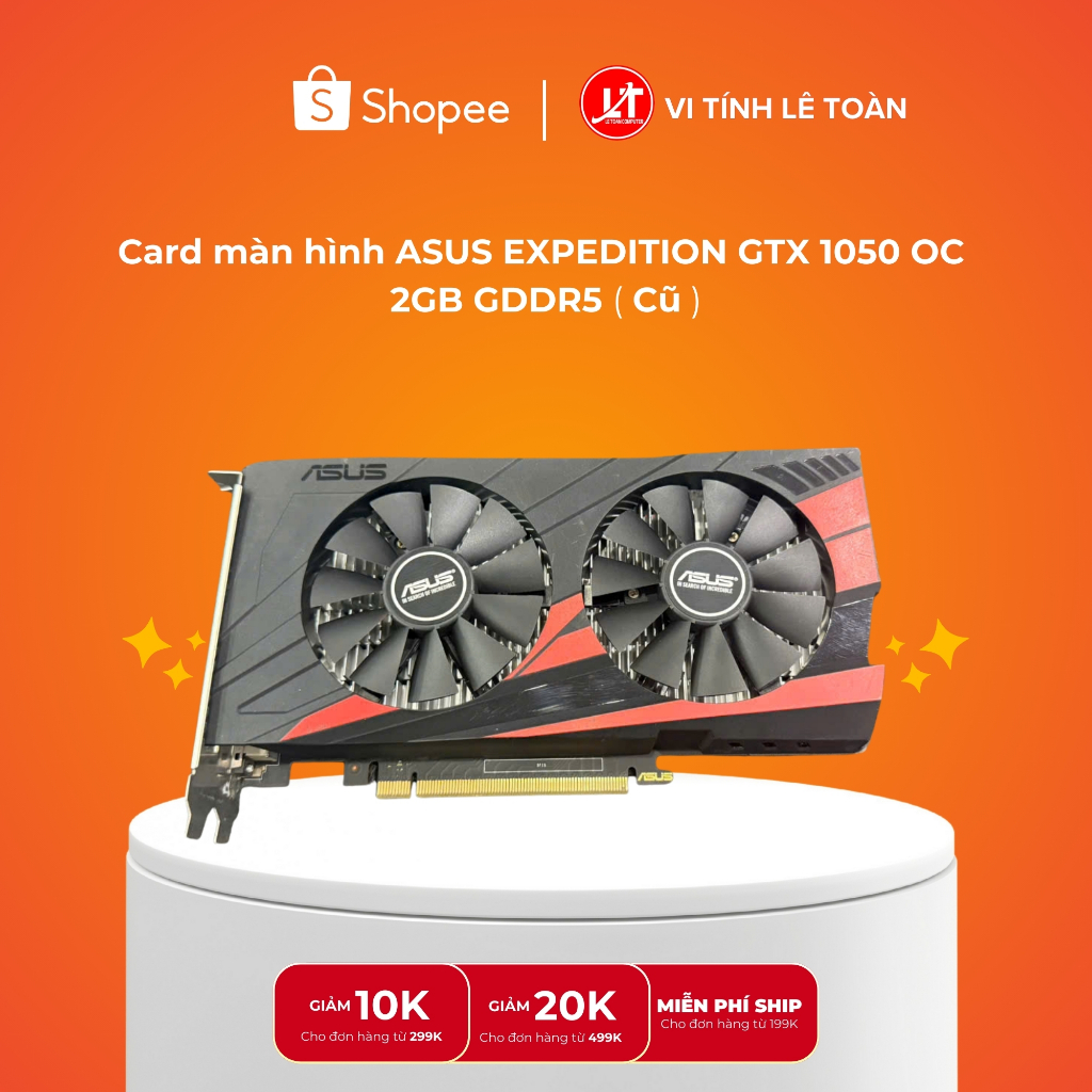 Card màn hình ASUS EXPEDITION GTX 1050 OC 2GB GDDR5 (Cũ)