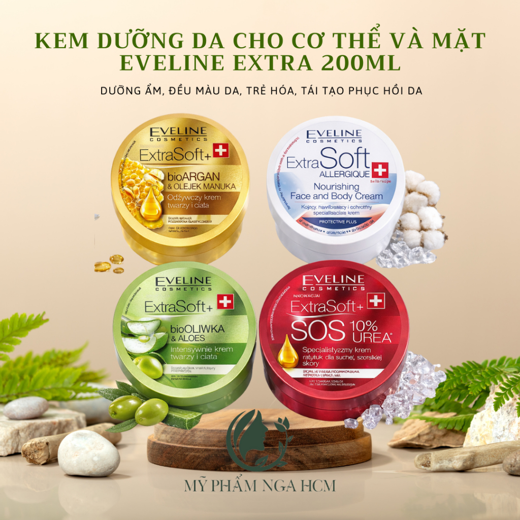 Kem trắng da Eveline Extra - Body Eveline - ️ Kem dưỡng trắng da mặt & toàn thân Eveline