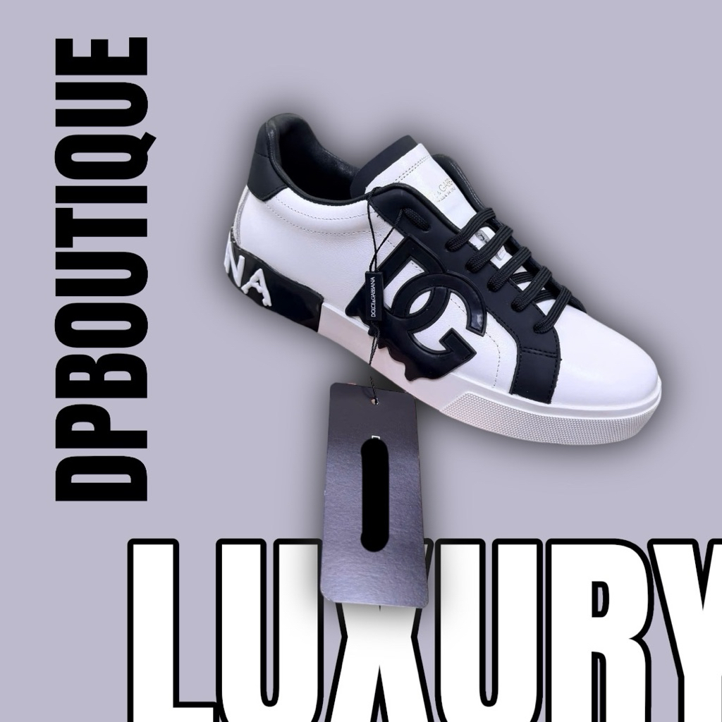[ DPBoutique.hn 2 ] - Giày Sneaker Trắng Viền Đen Logo To Cao Cấp [ Full Box ]