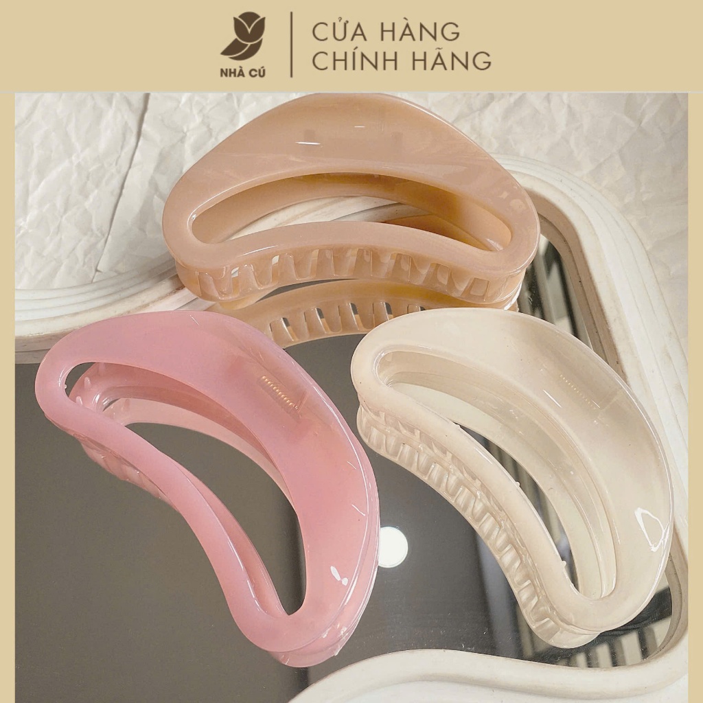 Kẹp Tóc Thạch Bán Nguyệt Size Lớn NHÀ CÚ Kẹp Bấm Càng Cua Phong Cách Hàn Quốc 5982 | BigBuy360 - bigbuy360.vn