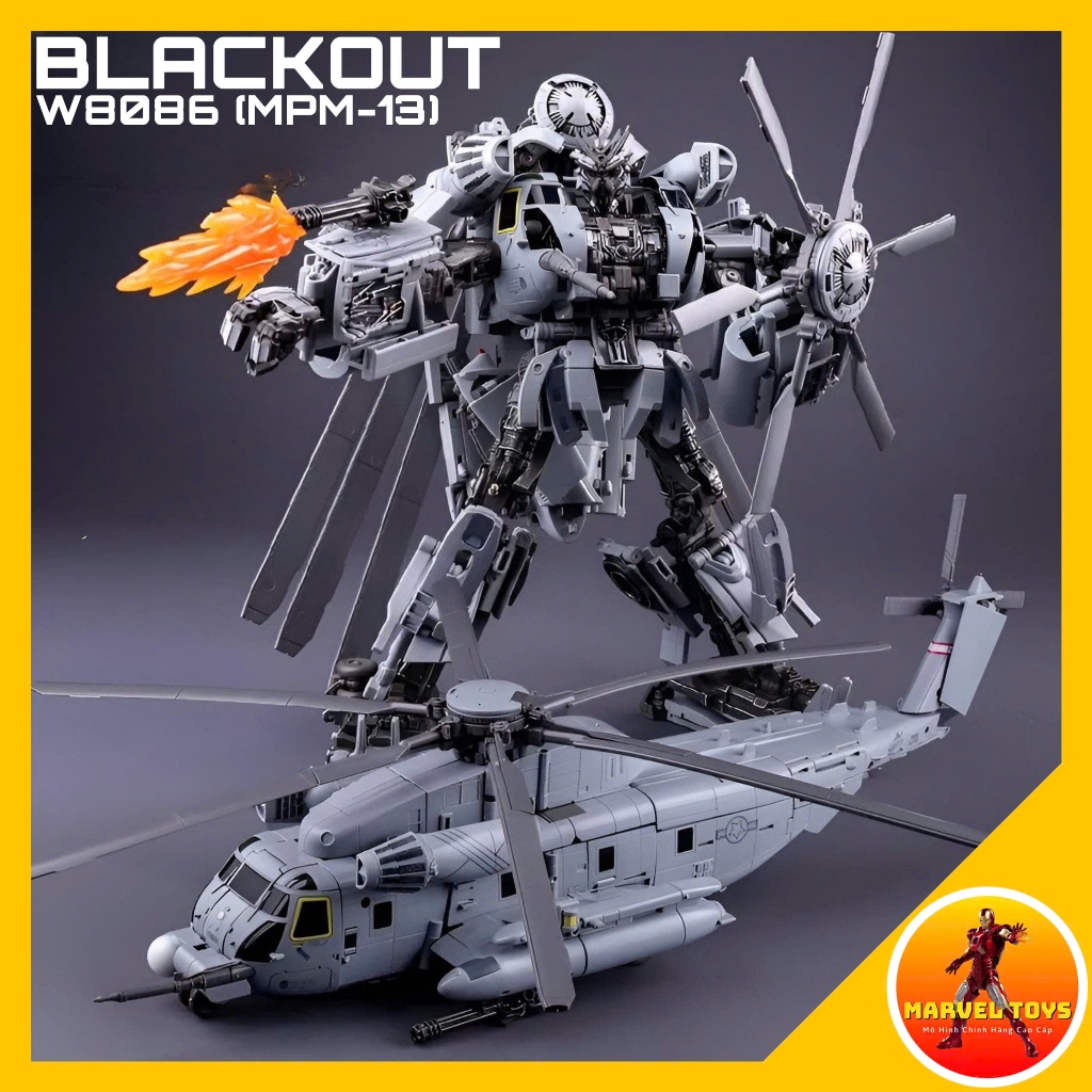 [HÀNG SẴN] Mô Hình Blackout 35cm Weijiang W8086 (M05) Transformation Robot Biến Hình Máy Bay Trực Th