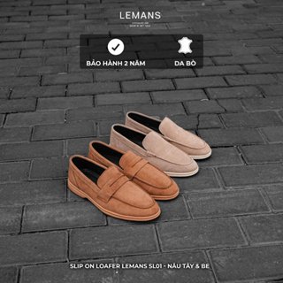 Giày lười Slip on Loafer Lemans SL01.1 - da bò lộn - đế êm chân, thiết kế công sở trẻ trung, bảo hành 24 tháng