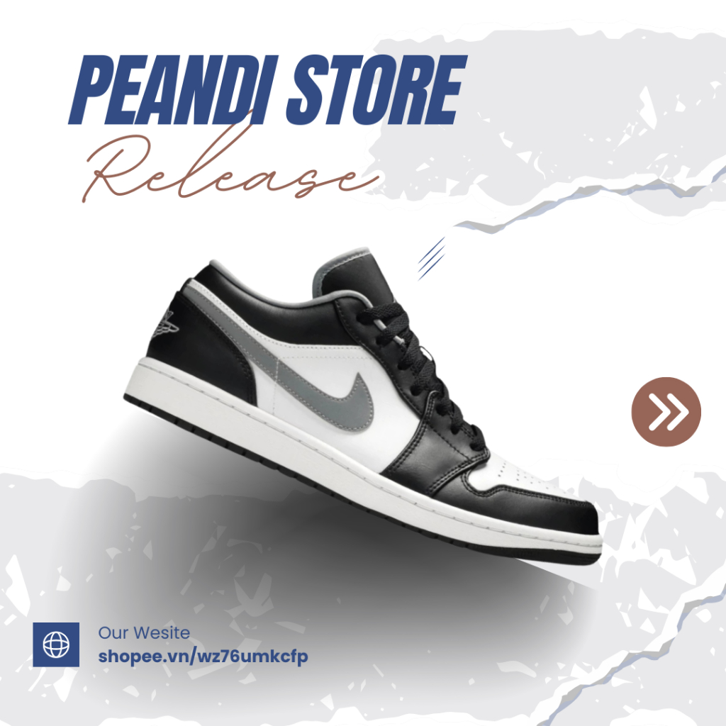 [ Chính Hãng ] Giày Nike Air Jordan 1 Low ‘Smoke Grey V3’ , Giày Sneaker Nam Nữ Full Box