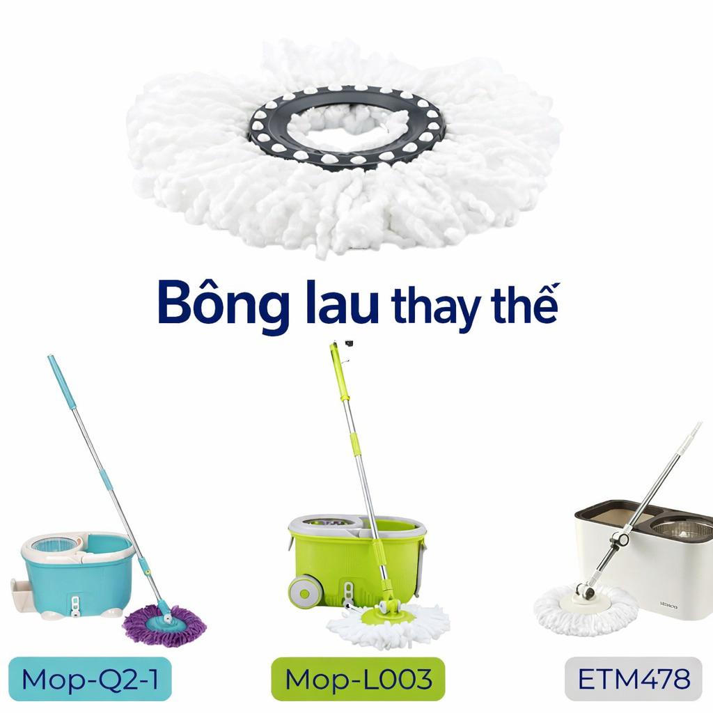 ⚡Bông lau thay thế cây lau nhà IockIock Walkable MOP-L003 , MOP-Q2-1, ETM478, ETM466