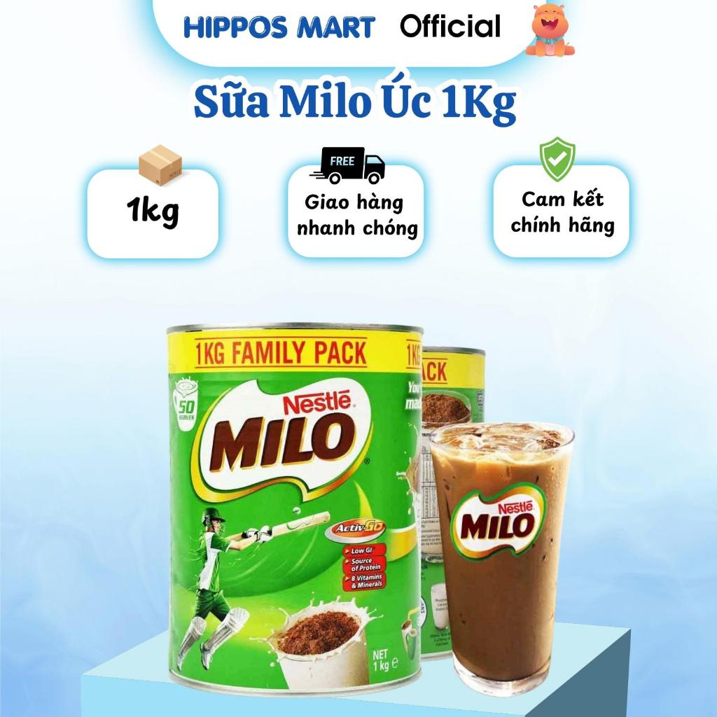Sữa bột Milo nội địa Úc, sữa bột Úc hộp 1kg dinh dưỡng - HippoS Mart