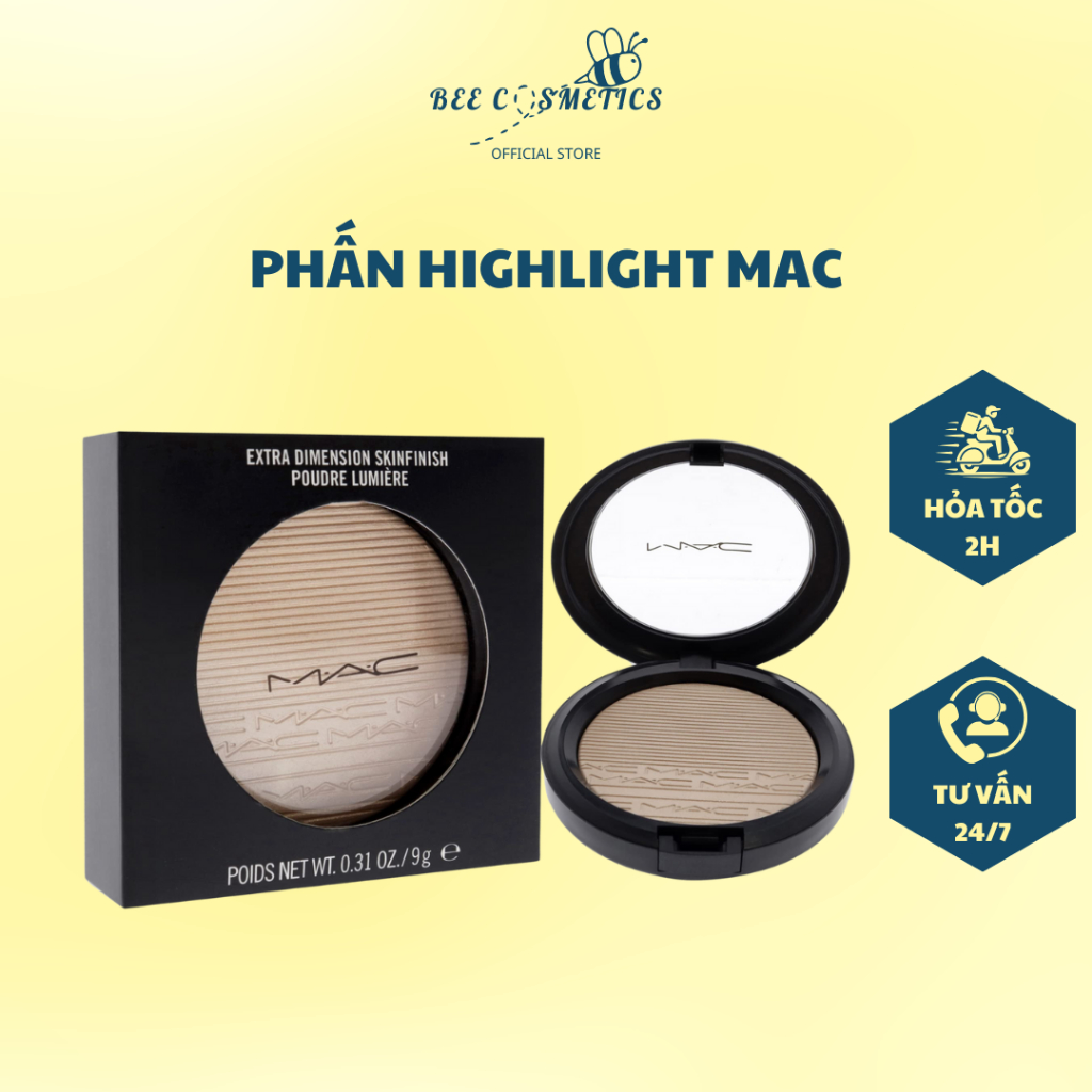 Phấn bắt sáng MAC Extra Dimension Skinfinish màu Double-Gleam, Highlight Mac Mini Size Chính Hãng - 