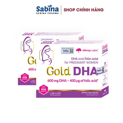 2H Gold DHA - Thực Phẩm Bảo Vệ Sức Khỏe cho mẹ bầu và sau sinh nuôi con bú hỗ trợ bổ sung DHA và axit folic