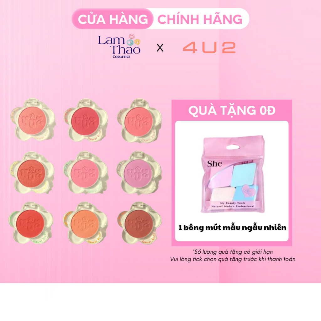 Phấn Má Hồng 4U2 Flower Blush