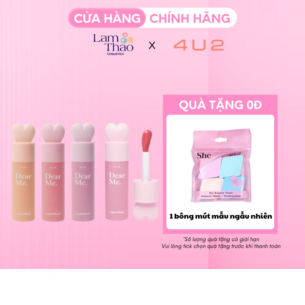 Má Hồng Dạng Lỏng 4U2 Dear Me Liquid Blush