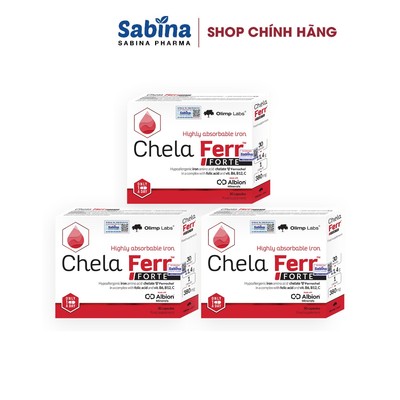 3H sắt Chela Ferr™ Forte- Olimp Labs-Thực phẩm bảo vệ sức khỏe hỗ trợ bổ sung sắt acidfolic cho bà bầu-sau sinh 11,4g