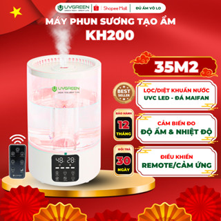 [UVG] Máy Phun Sương Tạo Ẩm Không Khí UVGREEN KH200-Công nghệ kép UVC LED và đá khoáng MAIFAN BH 12T