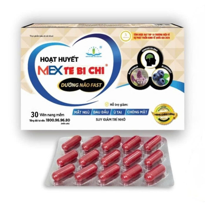 HOẠT HUYẾT MEX TEBICHI DƯỠNG NÃO FAST (30 viên)
