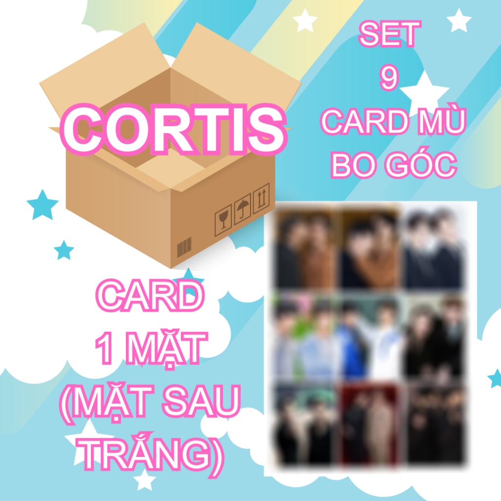 [Ko phai màu+Quà] CORTIS Túi mù 9 card bo góc Cortis fanmade
