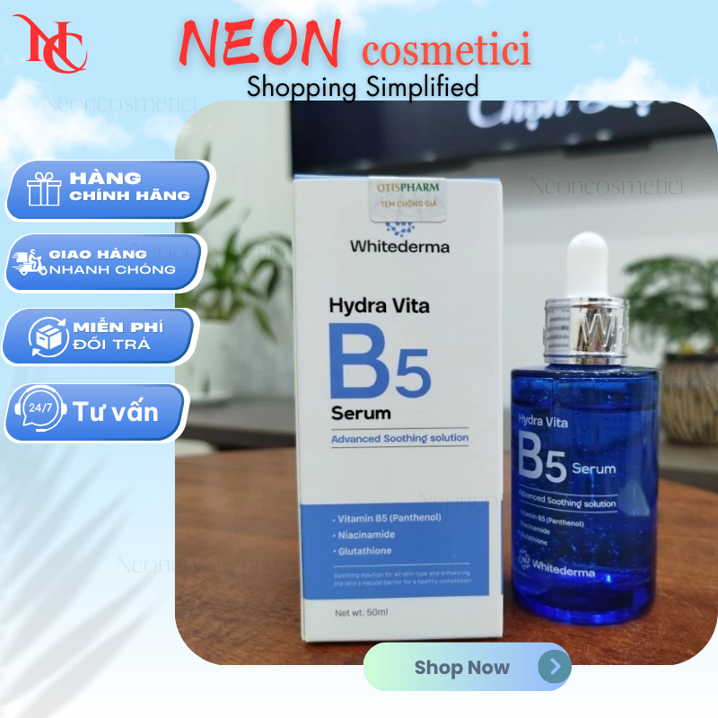 [Công Ty] TINH CHẤT CẤP ẨM, PHỤC HỒI DA WHITEDERMA HYDRA VITA B5 SERUM 50mL