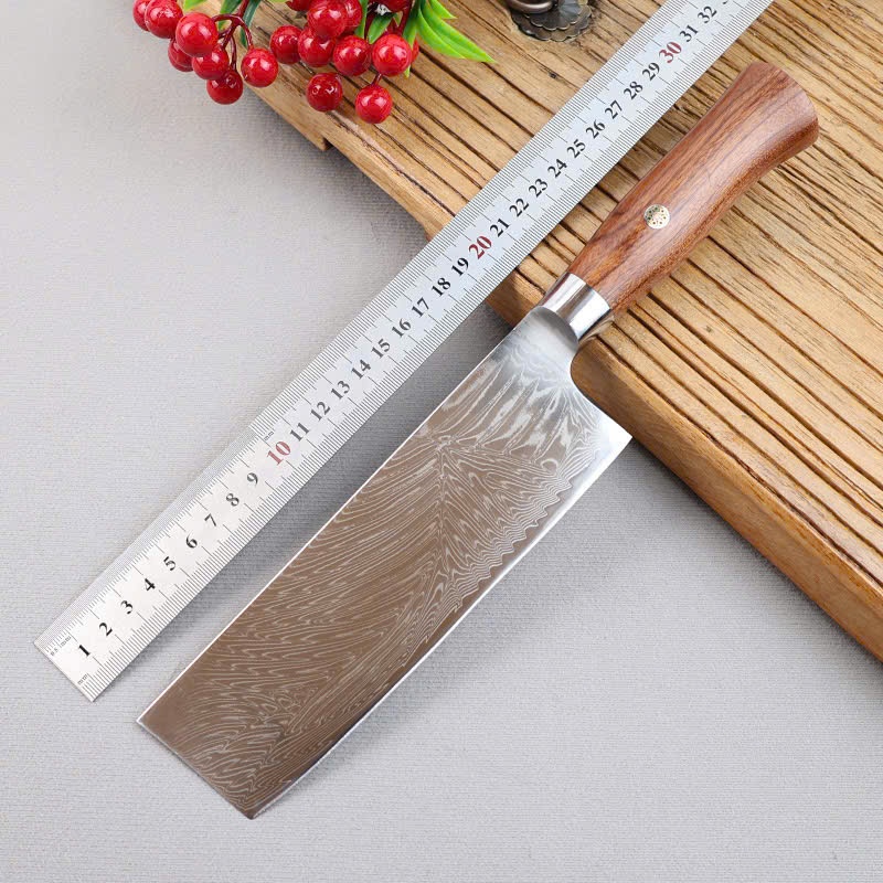 Dao  nakiri 67 Lớp Thép Damascus lõi vg10 nhật bản dn20