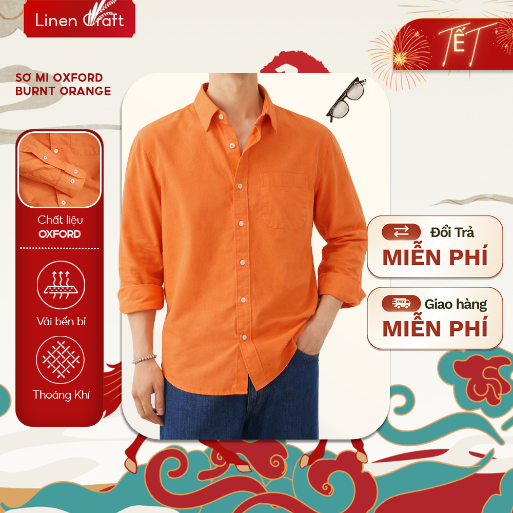 Áo sơ mi oxford nam công sở cao cấp Form Regular | Nhiều màu - Linen Craft
