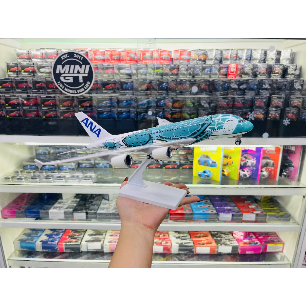 Mô hình máy bay ANA Turtle Green Airbus A380 30cm MB30030