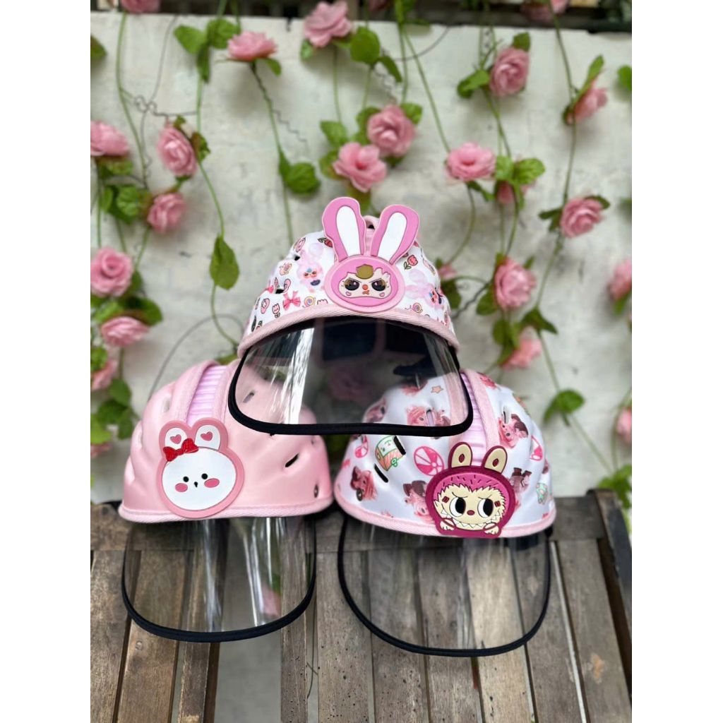 Mũ Bảo Vệ Đầu Bé Tập Ngồi Xe Có Tấm Chắn Bụi- Nón Bảo Hiểm Bảo Vệ Đầu Bé  - Nón Bảo Hộ Trẻ Em