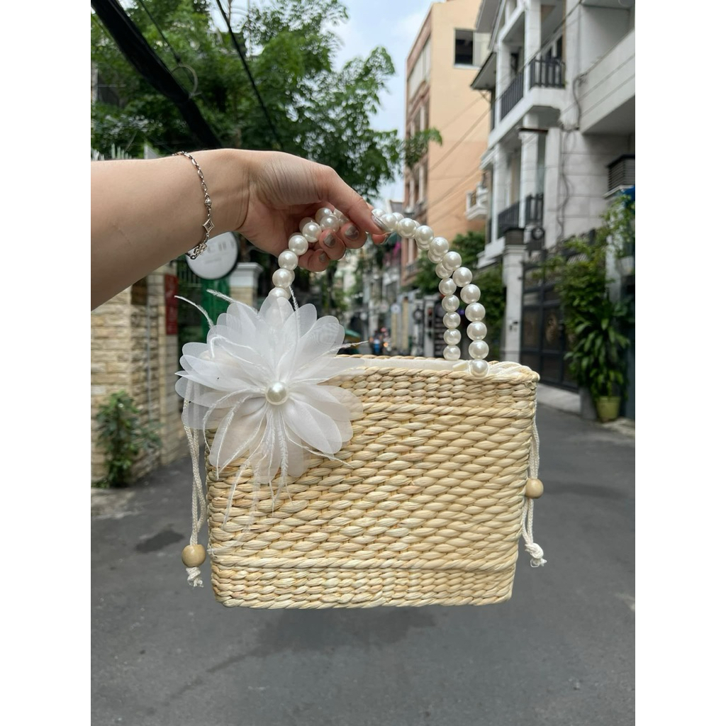 Túi cói ⚡ CỰC HOT ⚡ Túi lục bình Vintage đi biển, chụp ảnh decor, kiểu dáng siêu đẹp