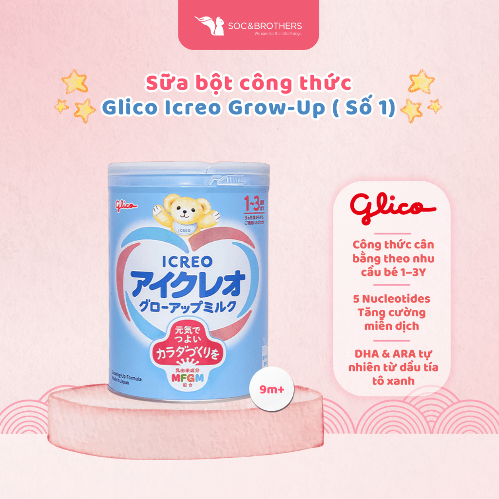Sữa Bột Công Thức Cho Bé Glico Icreo Grow-Up (Icreo Số 1) Nhật Bản - 820g
