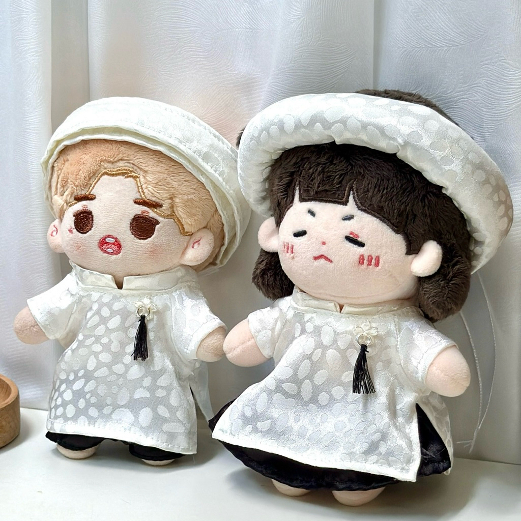 [Áo Dài Tết 2026] Áo dài lụa trắng cho Doll 10 15 20, Kaka doll ATVNCG