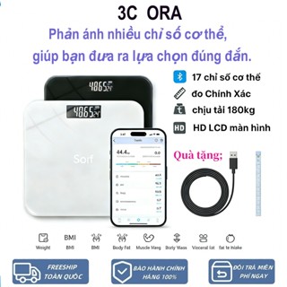 Cân Sức Khỏe Bluetooth Thông Minh 180kg – Đo 21 Chỉ Số Cơ Thể, Cảm Biến Nhạy, Đo Chuẩn, Kết Nối APP, Sạc USB, Mặt Kính C