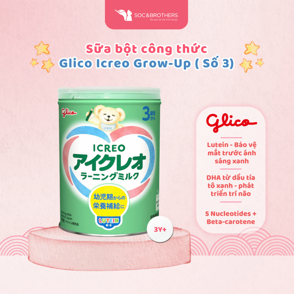 Sản phẩm dinh dưỡng công thức ICREO LEARNING Milk (Glico Icreo số 3) hộp 820g
