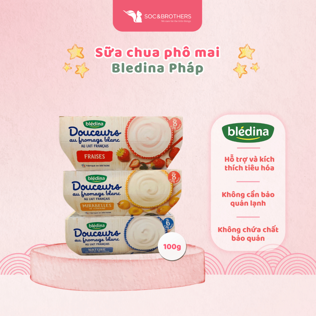 Sữa chua phô mai Bledina 100g*4 hộp - Soc&Brothers