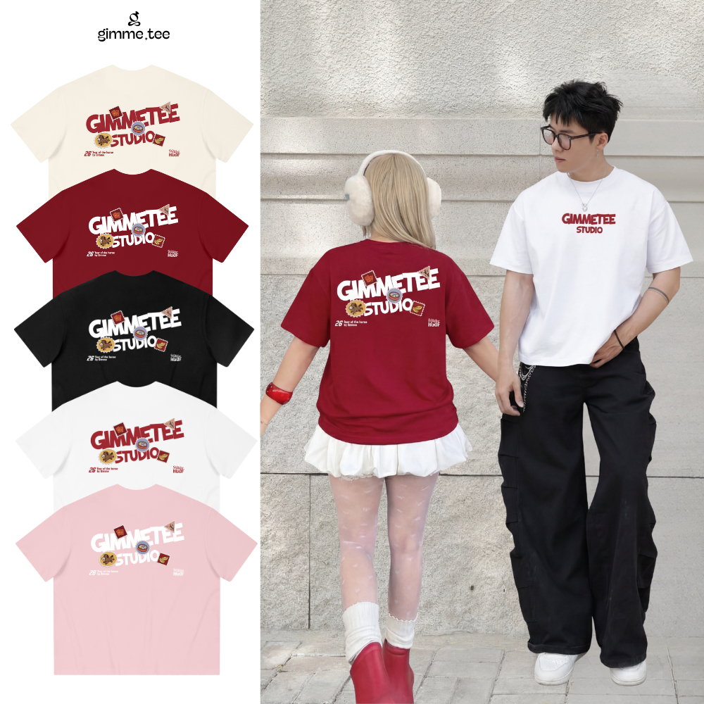 [TẾT 2026] Áo Thun Tết Boxy Gimme - TẾT ICON - Premium 100% Cotton 2 Chiều 250gsm - Áo Thun Unisex -