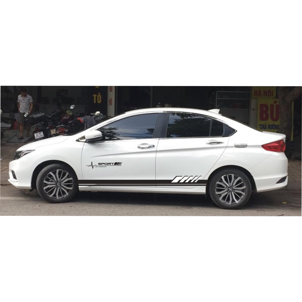 Tem 2 bên Sườn Xe HONDA CITy, Team Decal Oto SPORT