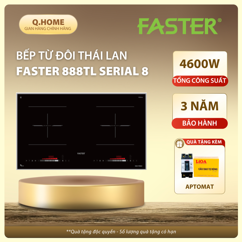 Bếp từ đôi Faster FS 888TL Serial 8 ( Model 2025) | Công nghệ Đức | Bảo hành hãng 3 năm