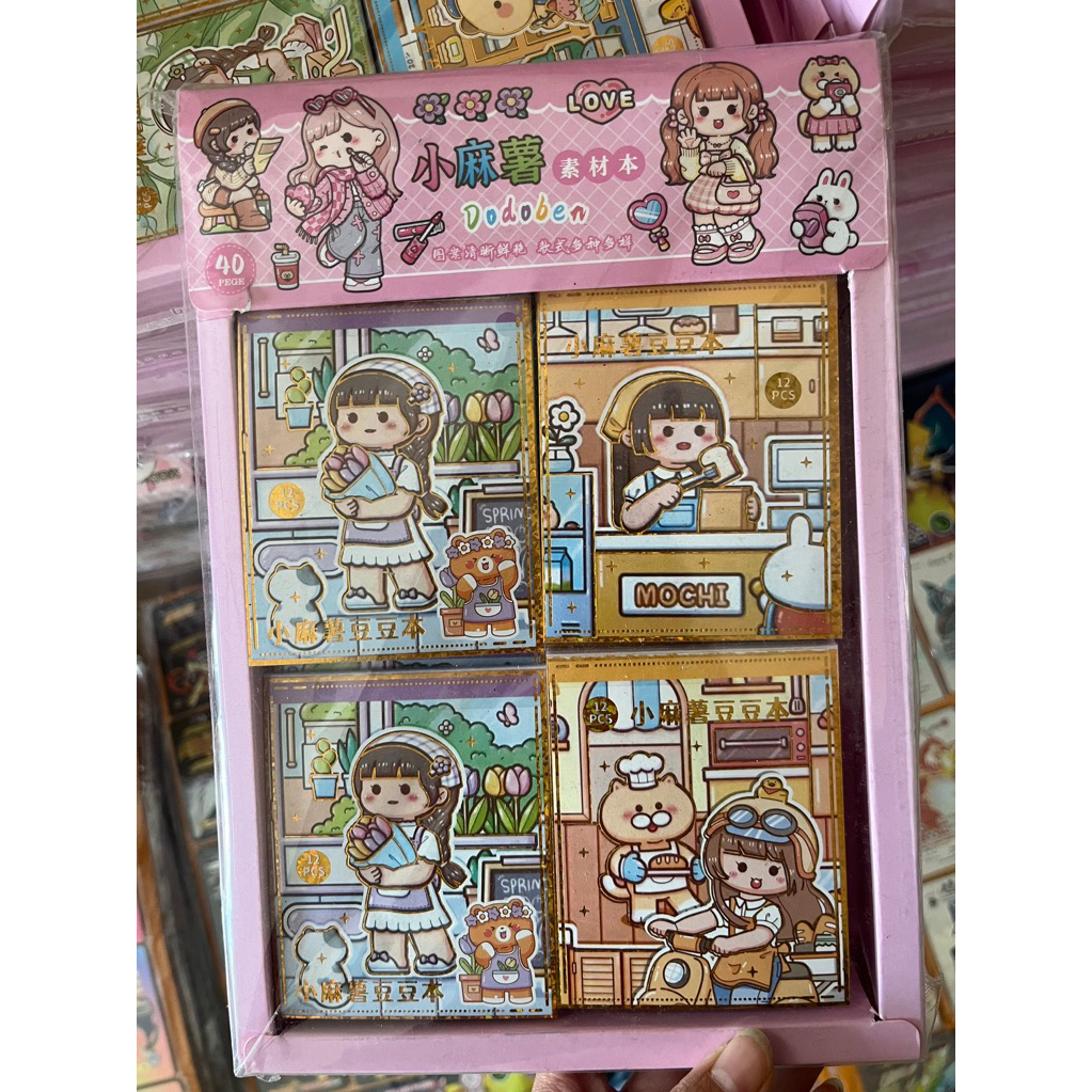 Hộp 40 quyển sổ sticker cô gái