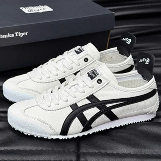 Giày Onitsuka Tiger Mexico 66 Trắng Đen, Giày Sneaker Nam Nữ Phong Cách Retro Full Box Bill