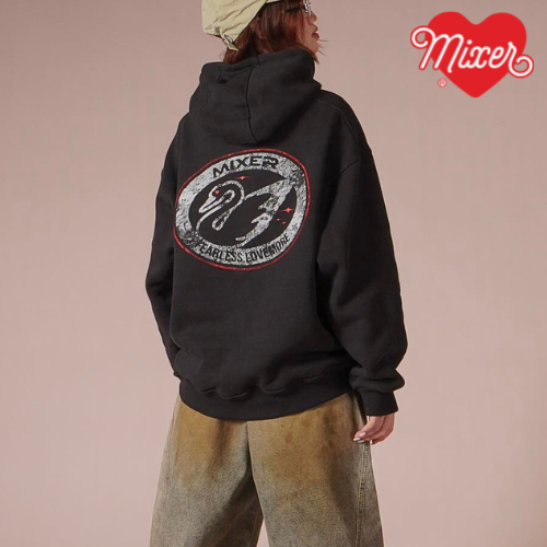 Áo hoodie MIXER "Swan" in hình thiên nga chất nỉ nam nữ unisex
