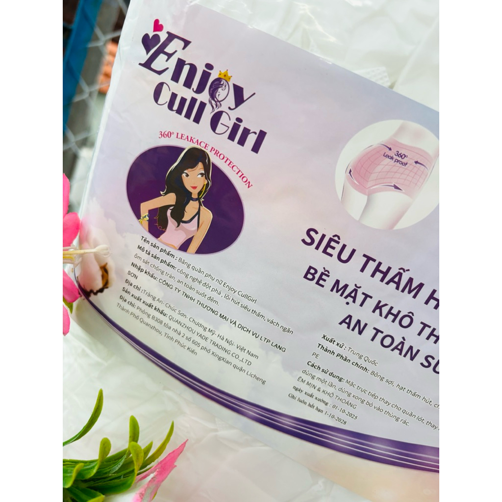 COMBO 50 MIẾNG BĂNG VỆ SINH DẠNG QUẦN ENJOY CULL GIRL SIÊU TIỆN LỢI