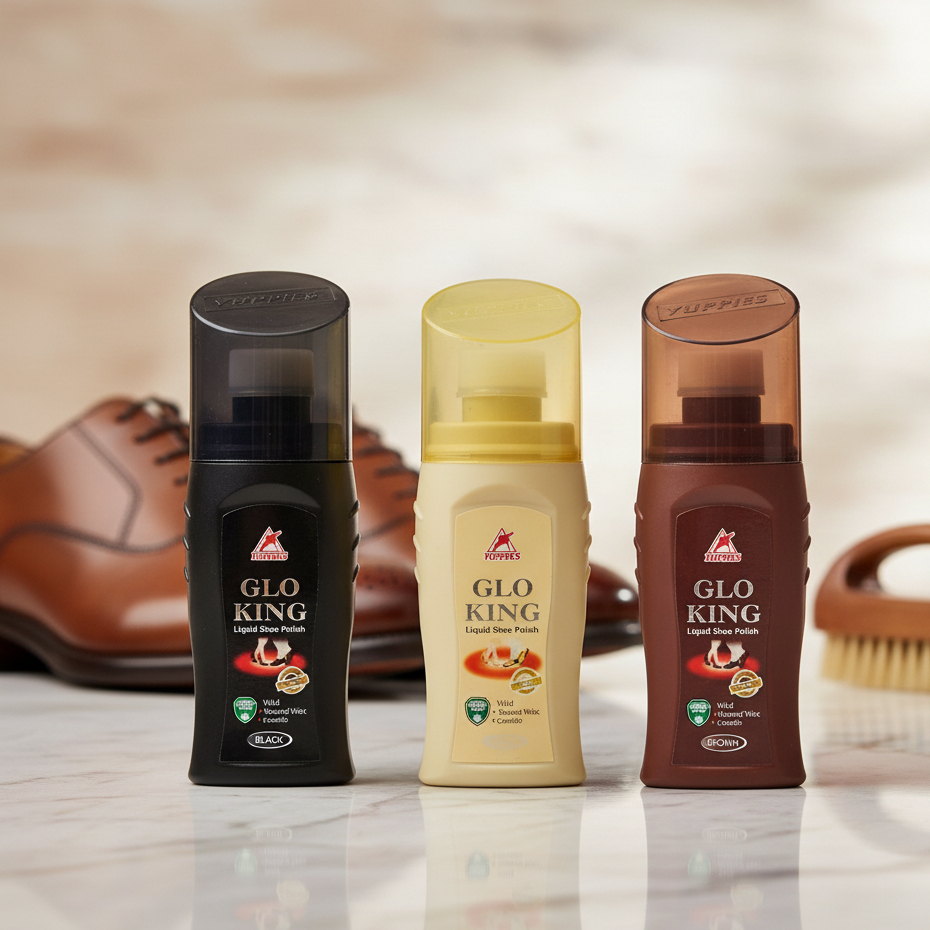 Xi nước đánh giày dạng nước Glo King 75ml dùng đánh cho giày dép và đồ da