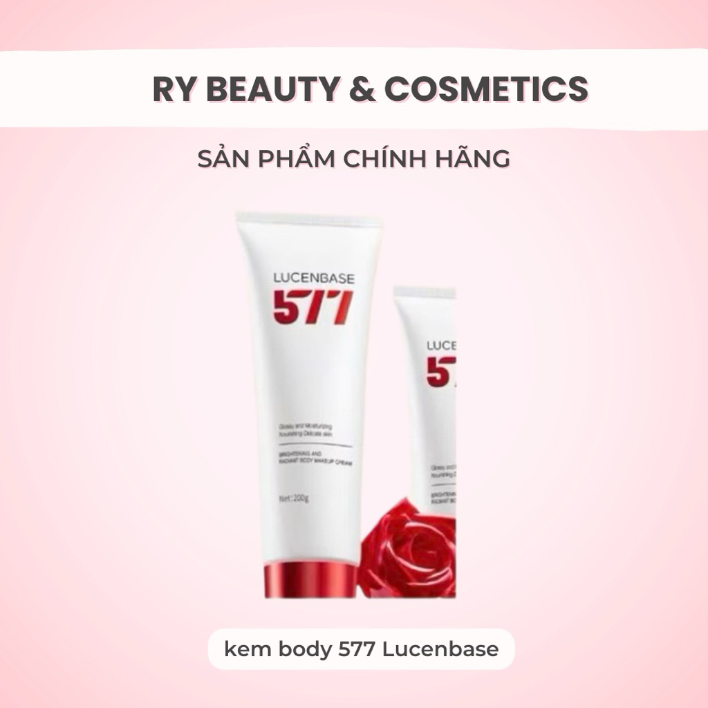 Kem Nâng Tông và Dưỡng Sáng Da Body 577 Lucenbase Hỗ Trợ Làm Sáng Da Cao Cấp 200g