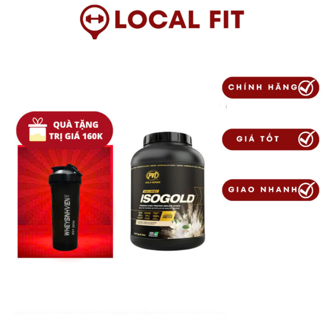 PVL ISO GOLD 5 LBS (2,3kg) Whey Protein Siêu Tinh Khiết Cao Cấp giúp Tăng Cơ, Giảm Mỡ & Phục Hồi -  