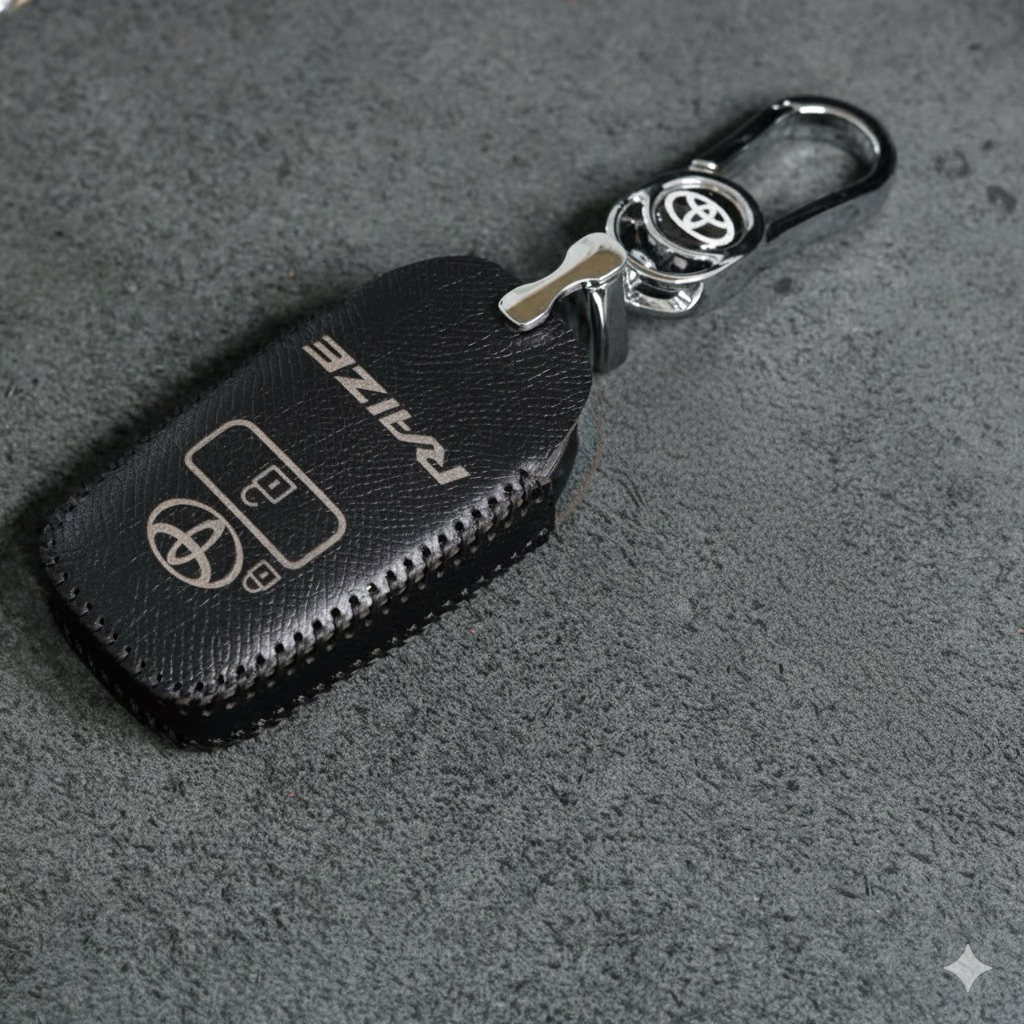 Bao da móc khoá bọc ốp chìa khoá xe ô tô Toyota Raize, Veloz, AVANZA 2023 - 2025 , YARIS CROSS, WIGO