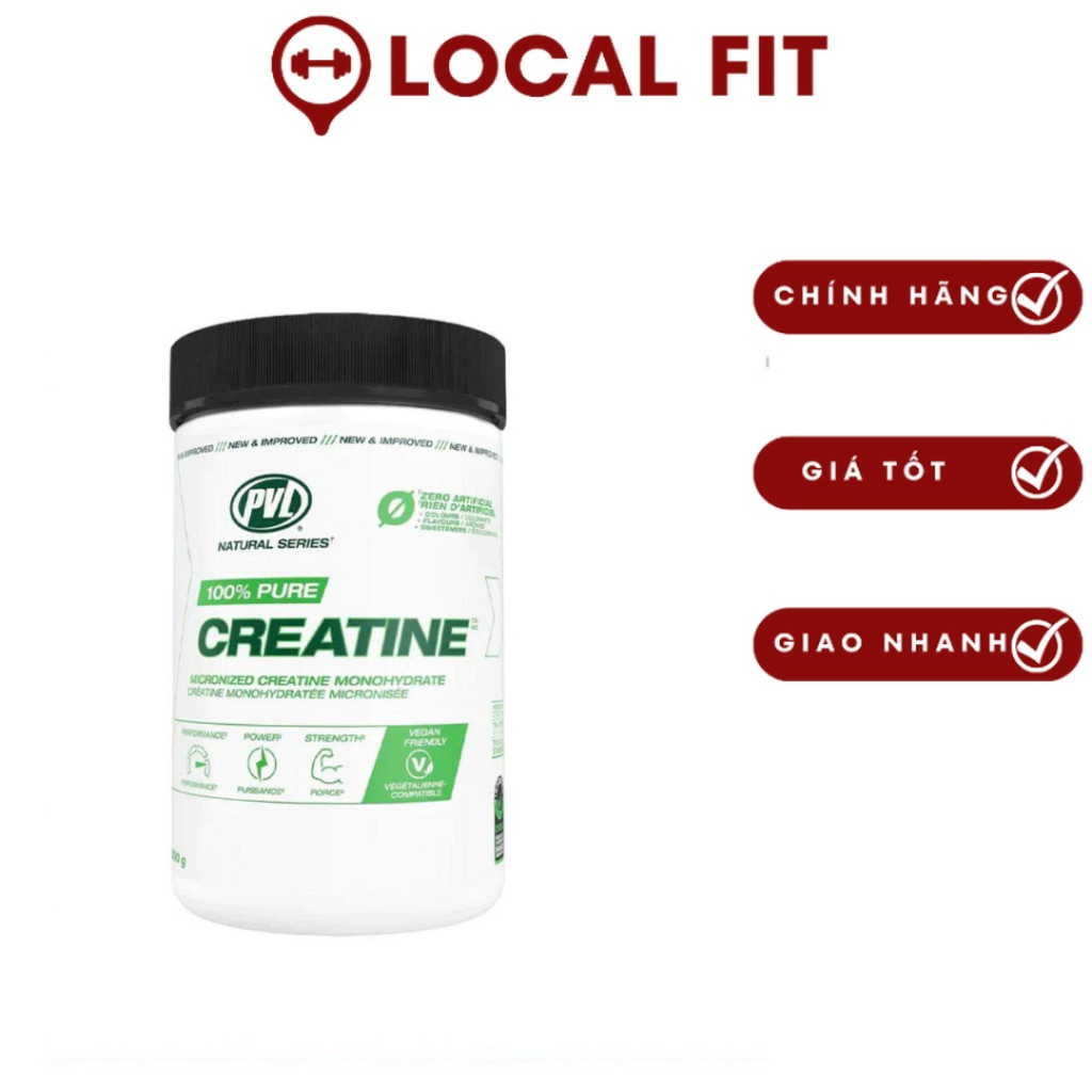 Bột PVL 100% Pure Creatine (300g) - Tăng Sức Mạnh, Phục Hồi Cơ - WheyHoapPhuong