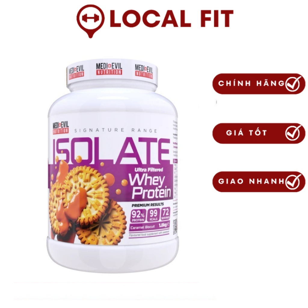Medi Evil Whey Isolate - ISO 92 - Whey Isolate tinh khiết, Mùi Vị Ngon, 72 serving -   wheyhoaphuong
