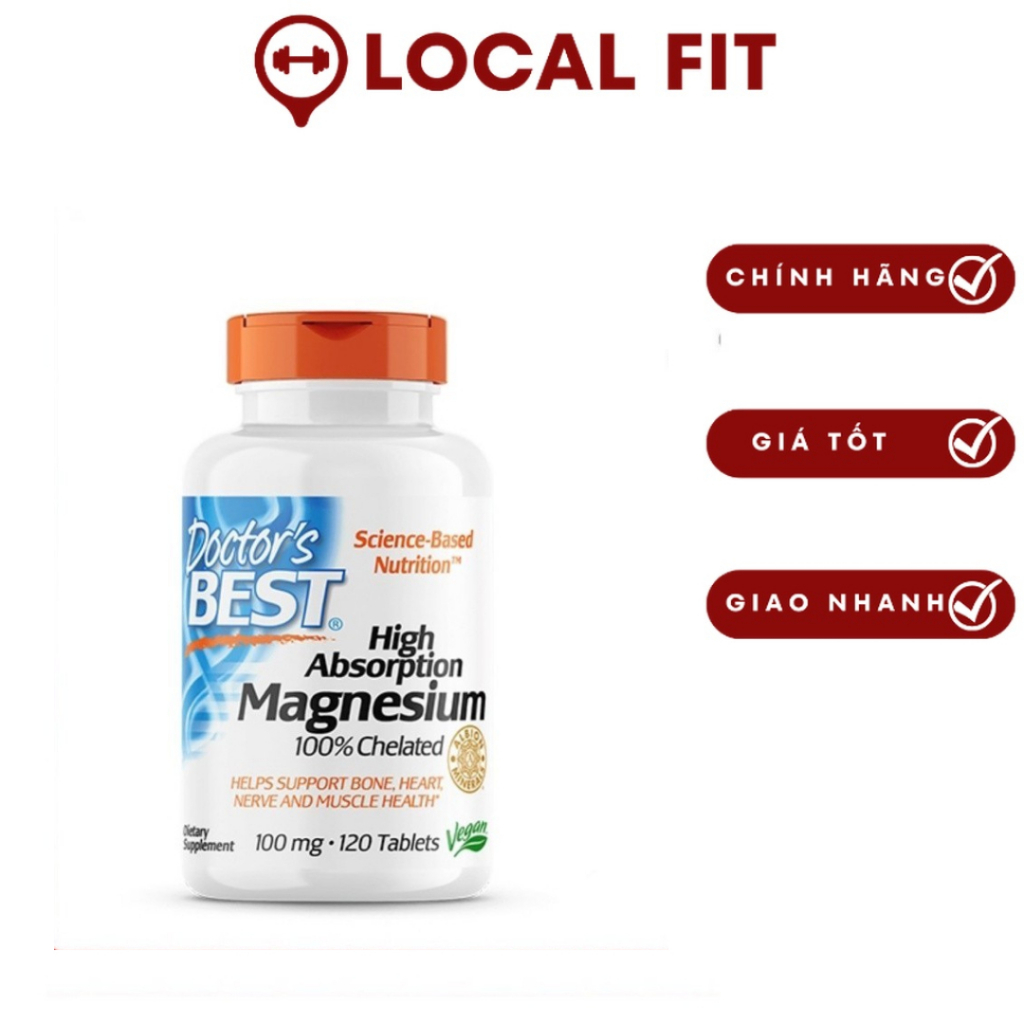 ( 120 - 240 Viên ) DOCTOR'S BEST High Absorption Magnesium nhập Mỹ bổ sung Magie tại  wheyhoaphuong