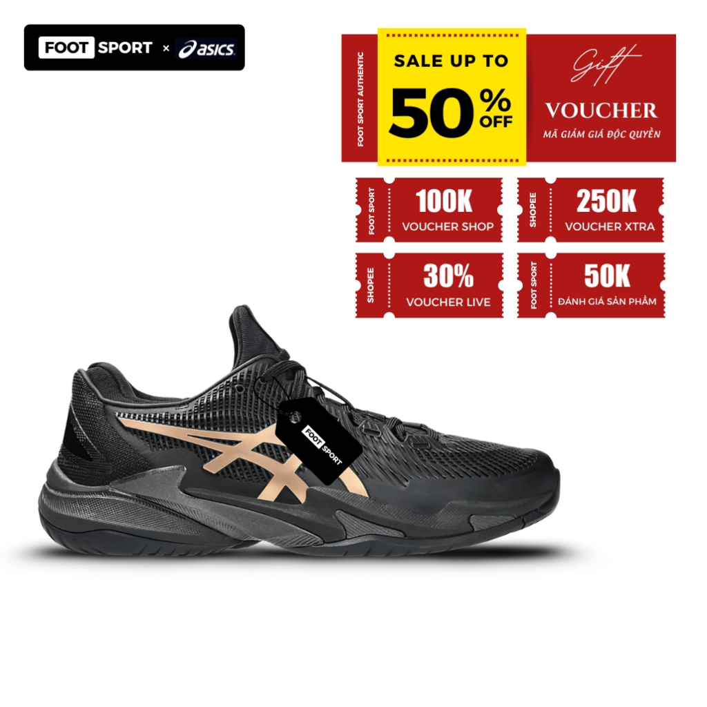 Giày Asics Court FF 3 Novak Night Energy Black 1041A527-960 thể thao nam nữ, fullbox FOOTSPORT
